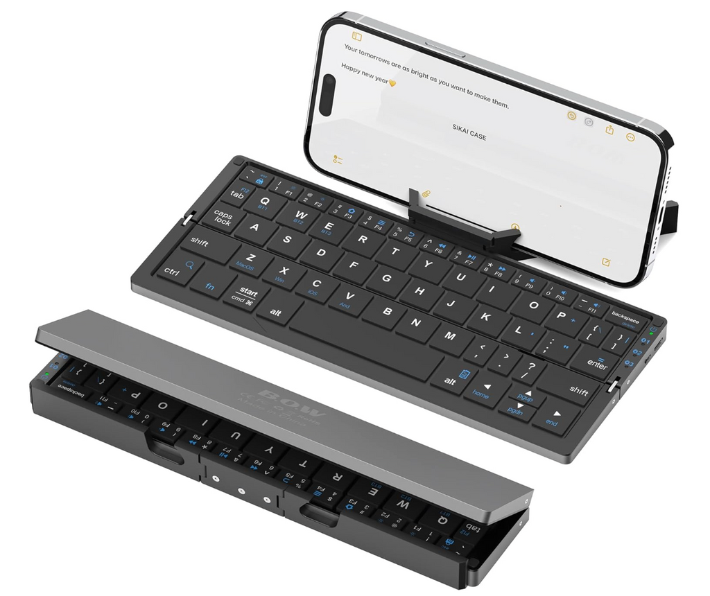 Teclado Bluetooth Plegable – Compacto, Elegante y Súper Práctico